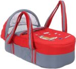 Portable Baby Carrycot Lightweight travel Bed Carrycot newborn ( Bear on Moon Red color ) - 0-12 M - Size 70*35*24 cm -Mix and Max