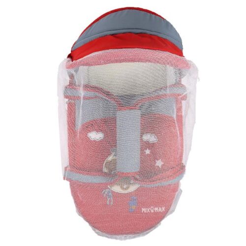Portable Baby Carrycot Lightweight travel Bed Carrycot newborn ( Bear on Moon Red color ) - 0-12 M -  Size 70*35*24 cm -Mix and Max - Image 6