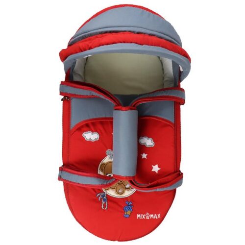 Portable Baby Carrycot Lightweight travel Bed Carrycot newborn ( Bear on Moon Red color ) - 0-12 M -  Size 70*35*24 cm -Mix and Max - Image 7
