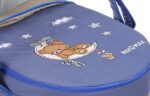 Portable Baby Carrycot Portable Bed Lightweight Carrycot ( Bear on Moon Blue color ) - 0-12 M -  Size 70*35*24 cm -Mix and Max - Image 5