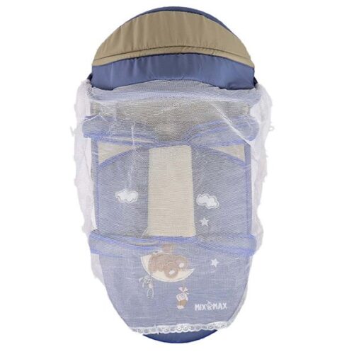 Portable Baby Carrycot Portable Bed Lightweight Carrycot ( Bear on Moon Blue color ) - 0-12 M -  Size 70*35*24 cm -Mix and Max - Image 9