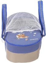 Portable Baby Carrycot Portable Bed Lightweight Carrycot ( Bear on Moon Blue color ) - 0-12 M -  Size 70*35*24 cm -Mix and Max - Image 11