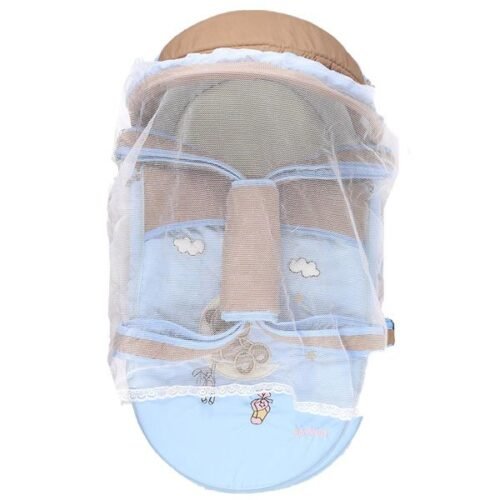 Portable Baby Carrycot Portable Bed Lightweight Carrycot ( Bear on Moon Light Blue color ) - Sizes: 0-12 M - Mix and Max - Image 8