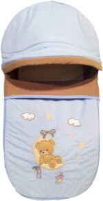 Portable Baby Carrycot Portable Bed Lightweight Carrycot ( Bear on Moon Light Blue color ) - Sizes: 0-12 M - Mix and Max - Image 10