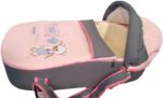 Portable Baby Carrycot Lightweight travel Bed Carrycot newborn ( Fish Pink color ) - 0-12 M - Size 70*35*24 cm - Image 9