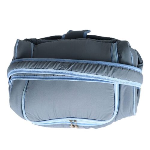 Mix and Max Baby Changing Diaper Large Shoulder bag with embroidery ( Bear on Train Light Blue ) - Size 43*33*18 cm - Image 5