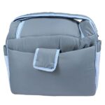 Mix and Max Baby Changing Diaper Large Shoulder bag with embroidery ( Bear on Train Light Blue ) - Size 43*33*18 cm - Image 6