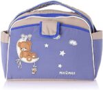 Mix and Max Baby Changing Diaper Large Shoulder bag with embroidery ( Bear on Moon Blue ) - Size 43*33*18 cm