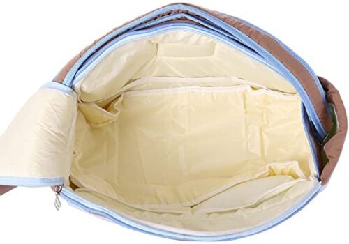 Mix and Max Baby Changing Diaper Large Shoulder bag with embroidery ( Bear on Moon Light Blue ) - Size 43*33*18 cm - Image 6
