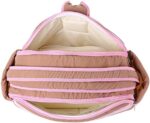 Mix and Max Baby Changing Diaper Large Shoulder bag with embroidery ( Bear on Moon Pink) - Size 43*33*18 cm - Image 7