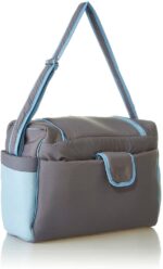 Mix and Max Baby Changing Diaper Large Shoulder bag with embroidery ( Fish Light Blue ) - Size 43*33*18 cm - Image 3
