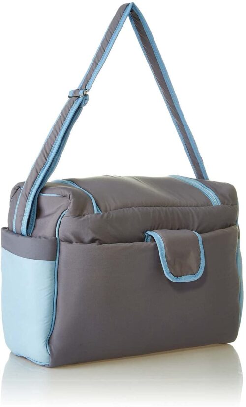 Mix and Max Baby Changing Diaper Large Shoulder bag with embroidery ( Fish Light Blue ) - Size 43*33*18 cm - Image 3
