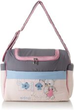 Mix and Max Baby Changing Diaper Large Shoulder bag with embroidery ( Fish Pink ) - Size 43*33*18 cm