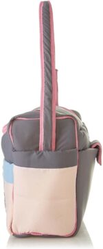 Mix and Max Baby Changing Diaper Large Shoulder bag with embroidery ( Fish Pink ) - Size 43*33*18 cm - Image 5