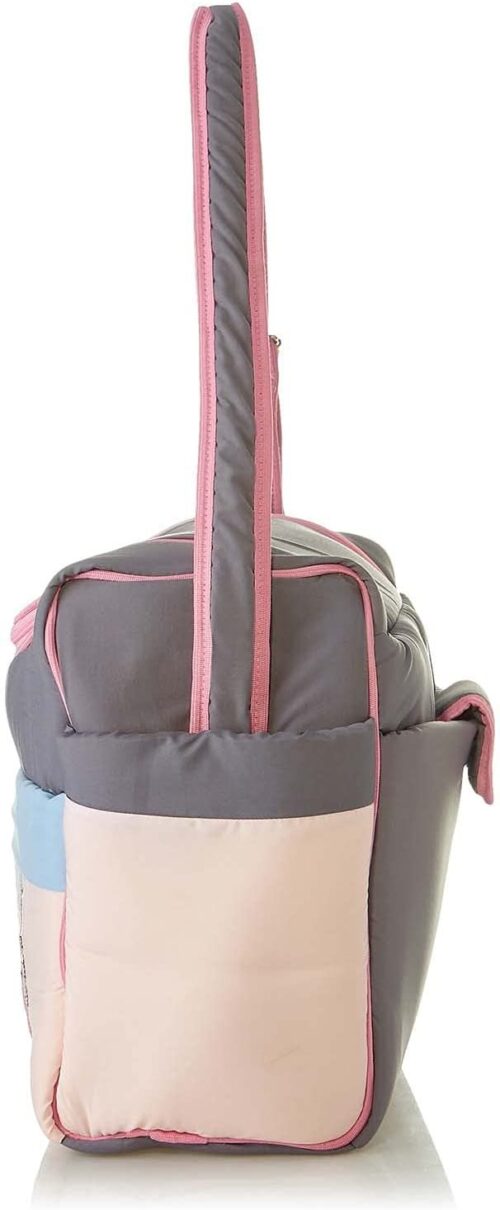 Mix and Max Baby Changing Diaper Large Shoulder bag with embroidery ( Fish Pink ) - Size 43*33*18 cm - Image 5