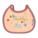 Multi-colors Bib with embroidery with diaper back Small size 16*19cm (2 Pieces) - Mix and Max - Colors: Fuchsia, Grey, and Light Blue - Sizes: 0-18 - Image 5