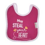 Multi-colors Printed Bib with diaper back Average size 27*19cm (2 Pieces) Girl g - Mix and Max - Colors: Fuchsia, Grey, and Light Blue - Sizes: 0-18 - Image 31