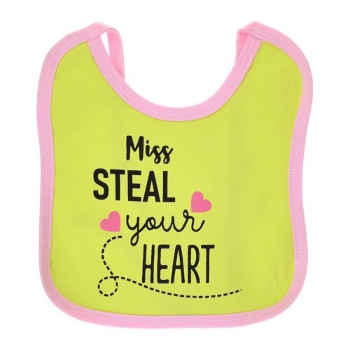Multi-colors Printed Bib with diaper back Average size 27*19cm (2 Pieces) Girl g - Mix and Max - Colors: Fuchsia, Grey, and Light Blue - Sizes: 0-18 - Image 29