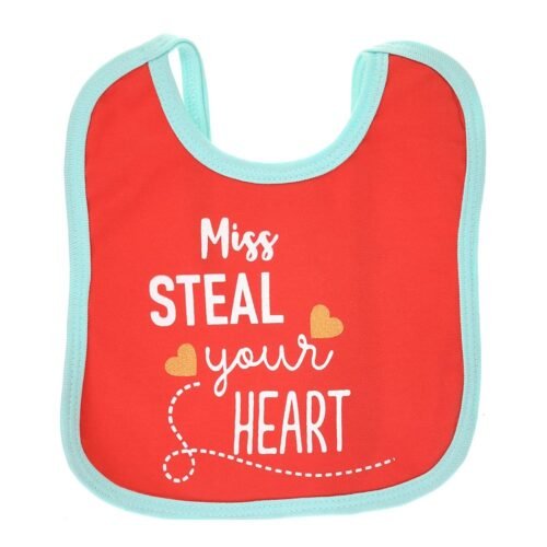 Multi-colors Printed Bib with diaper back Average size 27*19cm (2 Pieces) Girl g - Mix and Max - Colors: Fuchsia, Grey, and Light Blue - Sizes: 0-18 - Image 26