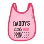 Multi-colors Printed Bib with diaper back Average size 27*19cm (2 Pieces) Girl g - Mix and Max - Colors: Fuchsia, Grey, and Light Blue - Sizes: 0-18 - Image 24