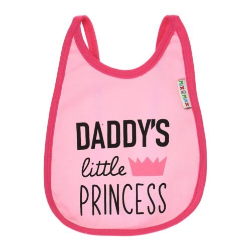 Multi-colors Printed Bib with diaper back Average size 27*19cm (2 Pieces) Girl g - Mix and Max - Colors: Fuchsia, Grey, and Light Blue - Sizes: 0-18 - Image 24