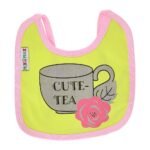 Multi-colors Printed Bib with diaper back Small size 16*19cm (2 Pieces) Girl g - Mix and Max - Colors: Fuchsia, Grey, and Light Blue - Sizes: 0-18 - Image 5