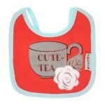 Multi-colors Printed Bib with diaper back Small size 16*19cm (2 Pieces) Girl g - Mix and Max - Colors: Fuchsia, Grey, and Light Blue - Sizes: 0-18 - Image 9