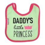 Multi-colors Printed Bib with diaper back Average size 27*19cm (2 Pieces) Girl g - Mix and Max - Colors: Fuchsia, Grey, and Light Blue - Sizes: 0-18 - Image 17