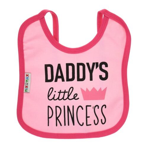 Multi-colors Printed Bib with diaper back Average size 27*19cm (2 Pieces) Girl g - Mix and Max - Colors: Fuchsia, Grey, and Light Blue - Sizes: 0-18 - Image 16