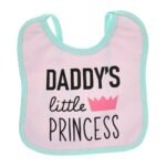 Multi-colors Printed Bib with diaper back Average size 27*19cm (2 Pieces) Girl g - Mix and Max - Colors: Fuchsia, Grey, and Light Blue - Sizes: 0-18 - Image 14