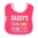 Multi-colors Printed Bib with diaper back Average size 27*19cm (2 Pieces) Girl g - Mix and Max - Colors: Fuchsia, Grey, and Light Blue - Sizes: 0-18 - Image 11