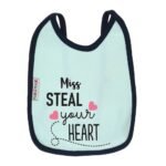 Multi-colors Printed Bib with diaper back Average size 27*19cm (2 Pieces) Girl g - Mix and Max - Colors: Fuchsia, Grey, and Light Blue - Sizes: 0-18 - Image 9