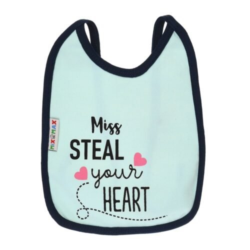 Multi-colors Printed Bib with diaper back Average size 27*19cm (2 Pieces) Girl g - Mix and Max - Colors: Fuchsia, Grey, and Light Blue - Sizes: 0-18 - Image 9