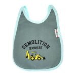Multi-colors Printed Bib with diaper back size 27*19cm (2 Pieces) Boys b - Mix and Max - Colors: Fuchsia, Grey, and Light Blue - Sizes: 0-18 - Image 29