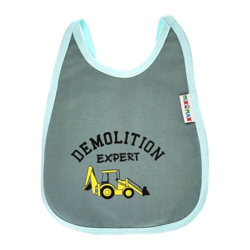 Multi-colors Printed Bib with diaper back size 27*19cm (2 Pieces) Boys b - Mix and Max - Colors: Fuchsia, Grey, and Light Blue - Sizes: 0-18 - Image 29