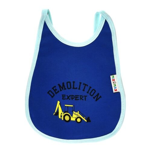 Multi-colors Printed Bib with diaper back size 27*19cm (2 Pieces) Boys b - Mix and Max - Colors: Fuchsia, Grey, and Light Blue - Sizes: 0-18 - Image 28