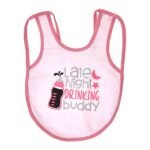 Multi-colors Printed Bib with diaper back size 38*29cm (2 Pieces) Girl g - Mix and Max - Colors: Fuchsia, Grey, and Light Blue - Sizes: 0-18 - Image 16