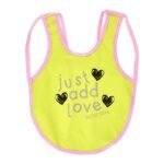 Multi-colors Printed Bib with diaper back size 38*29cm (2 Pieces) Girl g - Mix and Max - Colors: Fuchsia, Grey, and Light Blue - Sizes: 0-18 - Image 10