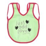 Multi-colors Printed Bib with diaper back size 38*29cm (2 Pieces) Girl g - Mix and Max - Colors: Fuchsia, Grey, and Light Blue - Sizes: 0-18 - Image 5