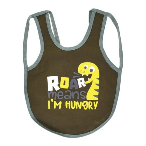 Multi-colors Printed Bib with diaper back size 38*29cm (2 Pieces) Boys b - Mix and Max - Colors: Fuchsia, Grey, and Light Blue - Sizes: 0-18 - Image 3