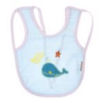 Multi-color Bib with embroidery diaper back size 38*29cm (2 Pieces) - Mix and Max - Colors: Fuchsia, Grey, and Light Blue - Sizes: 0-18 - Image 19