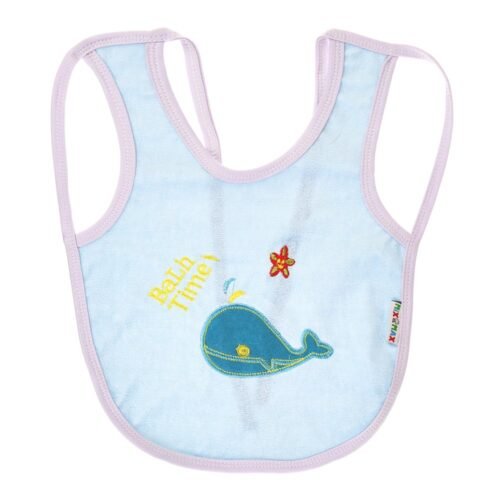 Multi-color Bib with embroidery diaper back size 38*29cm (2 Pieces) - Mix and Max - Colors: Fuchsia, Grey, and Light Blue - Sizes: 0-18 - Image 19