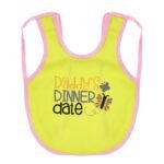 Multi-colors Printed Bib with diaper back size 38*29cm (2 Pieces) Girl g - Mix and Max - Colors: Fuchsia, Grey, and Light Blue - Sizes: 0-18 - Image 18