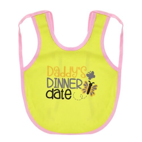 Multi-colors Printed Bib with diaper back size 38*29cm (2 Pieces) Girl g - Mix and Max - Colors: Fuchsia, Grey, and Light Blue - Sizes: 0-18 - Image 18