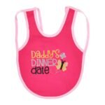 Multi-colors Printed Bib with diaper back size 38*29cm (2 Pieces) Girl g - Mix and Max - Colors: Fuchsia, Grey, and Light Blue - Sizes: 0-18 - Image 20