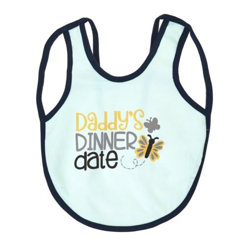 Multi-colors Printed Bib with diaper back size 38*29cm (2 Pieces) Girl g - Mix and Max - Colors: Fuchsia, Grey, and Light Blue - Sizes: 0-18 - Image 21