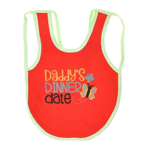 Multi-colors Printed Bib with diaper back size 38*29cm (2 Pieces) Girl g - Mix and Max - Colors: Fuchsia, Grey, and Light Blue - Sizes: 0-18 - Image 22