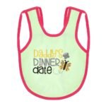 Multi-colors Printed Bib with diaper back size 38*29cm (2 Pieces) Girl g - Mix and Max - Colors: Fuchsia, Grey, and Light Blue - Sizes: 0-18 - Image 23