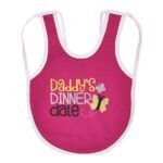 Multi-colors Printed Bib with diaper back size 38*29cm (2 Pieces) Girl g - Mix and Max - Colors: Fuchsia, Grey, and Light Blue - Sizes: 0-18 - Image 24