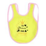 Multi-colors Printed Bib with diaper back size 38*29cm (2 Pieces) Girl g - Mix and Max - Colors: Fuchsia, Grey, and Light Blue - Sizes: 0-18 - Image 30